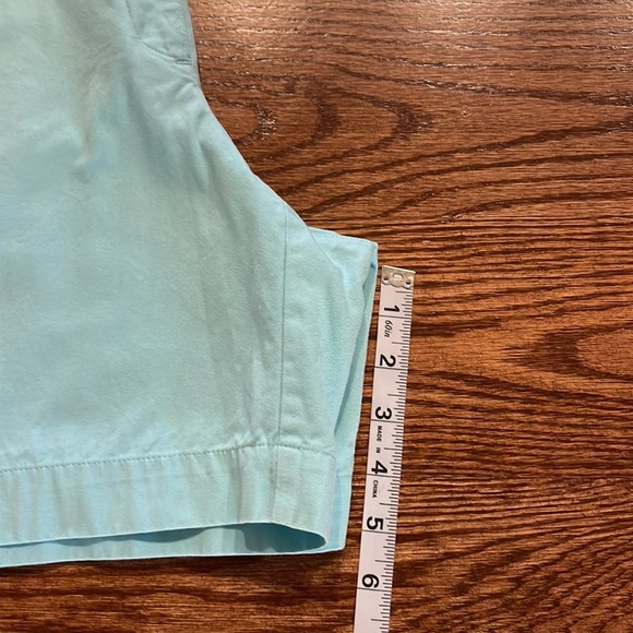 Liz Claiborne sport women’s cotton aqua shorts / adjustable front belt size 12 - Picture 7 of 8